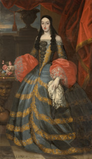 Queen Marie Louise of Orleans, with roses in her right hand, 1685-1690.  Creator: Unknown.