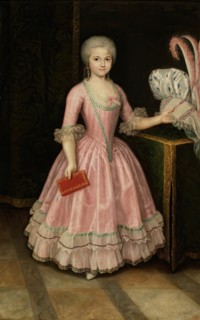 The infanta María Amalia of Spain as a Child, Holding a Book, 1791. Creator: Ramón Bayeu.