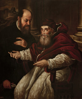 Paul III with a prelate, between c1539 and c1600.  Creator: Unknown.