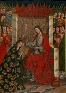 The Coronation of the Virgin, c1490. Creator: Master of the Once Mil Vírgenes.
