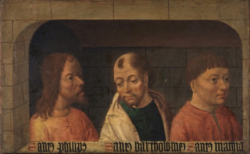 The Apostles Philip, Bartholomew, and Matthias, between c1490 and c1500. Creator: Master Pacully.