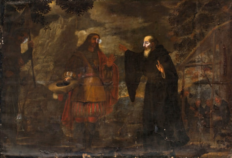Saint Augustine Welcoming Christ as a Pilgrim, between c1663 and c1711. Creator: José García Hidalgo.