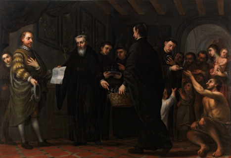 Saint Augustine Distributing the Wealth of the Rich Among the Poor, between c1663 and c1711. Creator: José García Hidalgo.