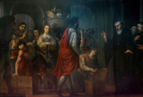 Saint Augustine Receiving Donations from the Rich, c1674. Creator: José García Hidalgo.