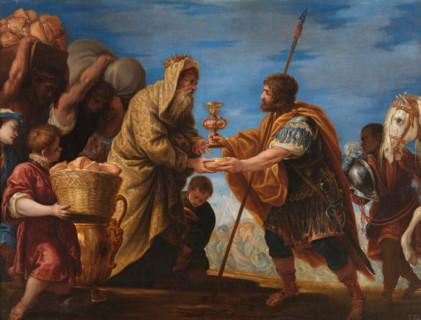 Abraham and Melchizedek, 1668. Creator: Juan Antonio de Frias y Escalante.