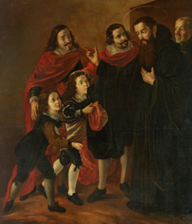 Saint Benedict Blessing Saint Maurus, 17th century. Creator: Fray Juan Rizi.