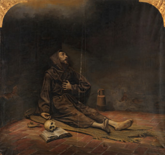 Saint Francis of Assisi, 1881. Creator: Julio Cebrián Mezquita.