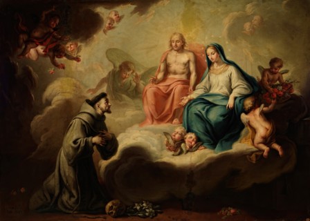 Saint Francis at the Porziuncola, 1789. Creator: Manuel de la Cruz.