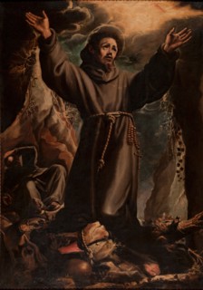 Saint Francis receiving the stigmata, c1605. Creator: Orazio Borgianni.