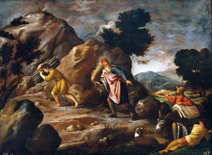 Abraham and Isaac on the Way to the Sacrifice, 17th century. Creator: Pedro Orrente.