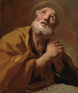 Saint Peter weeping, c1700. Creator: Luca Giordano.