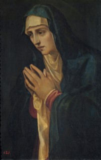The Virgin in Contemplation, 16th century. Creator: Titian's School.