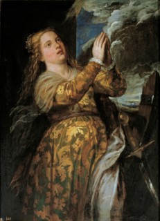 Saint Catherine of Alexandria, c1560. Creator: Titian.