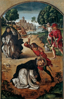 The Death of Saint Peter Martyr, between c1493 and c1499. Creator: Pedro Berruguete.