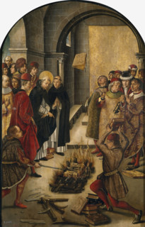 Saint Dominic and the Albigensians, 1491-99. Creator: Pedro Berruguete.