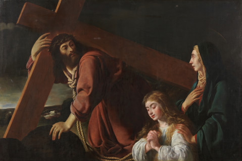 Christ carrying the Cross contemplated by Mary and the Christian Soul, 1630. Creator: Felipe Diriksen.