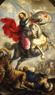 The Apostle James on horseback, 1649.  Creator: Francisco Camilo.