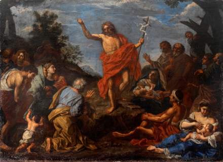 John the Baptist preaching, mid 17th century. Creator: Pier Francesco Mola.