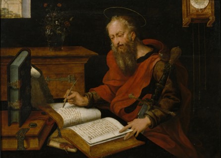 Saint Paul writing, 1525-1550. Creator: Master with the Parrot.