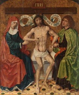 Christ between the Virgin and Saint John, c1475-c1480. Creator: Diego de la Cruz.