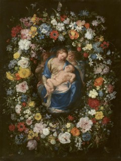 Garland with the Virgin, the Christ Child and two Angels, c1619. Creator: Jan Brueghel the Elder.