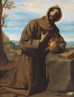 Saint Francis at Prayer, 1659. Creator: Francisco de Zurbaran.