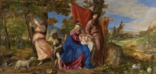 Rest on the Flight into Egypt, c1535. Creator: Titian.