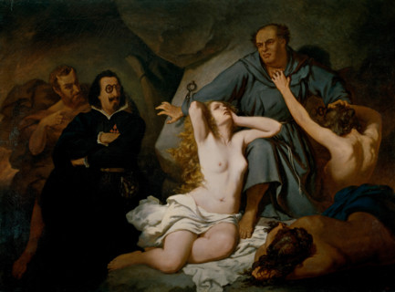 Luther: Subject Taken from a "Dream of Hell" by Quevedo, 1858. Creator: Francisco Sans y Cabot.
