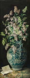 Vase of Lilacs, 1890. Creator: Fernanda Francés y Arribas.