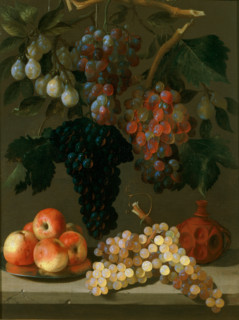 Still Life with Grapes, Apples and Plums, c1630. Creator: Juan Bautista de Espinosa.