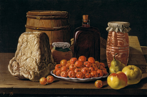 Still Life with Fruit and Cheese, 18th century. Creator: Luis Meléndez.