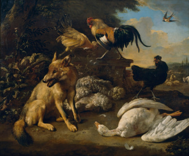 Still Life with Animals, between 1680 and 1690. Creator: Melchior d'Hondecoeter.