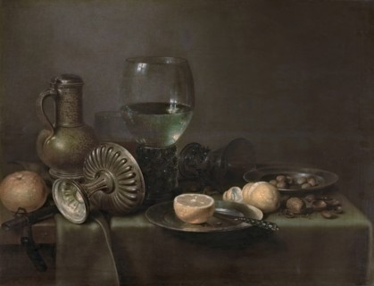 Still Life with Beer-pitcher and Orange, 1633. Creator: Willem Claesz. Heda.