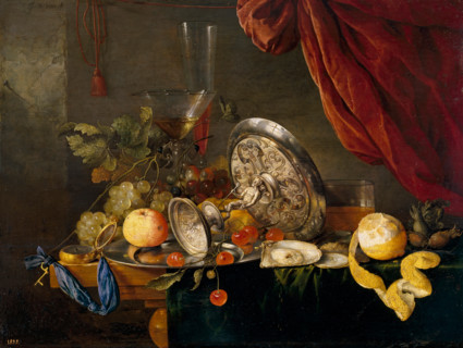 Still Life on a Wooden Table (Mesa), 1650. Creator: Jan Davidsz de Heem.
