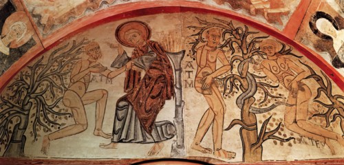 The Creation of Adam and the Original Sin, 12th century.  Creator: Unknown.