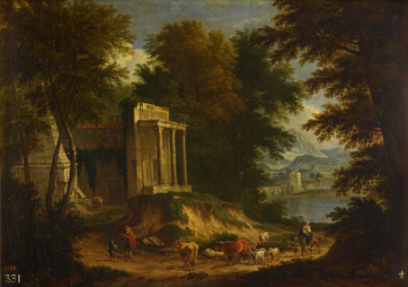 Landscape with ruins, between 1674 and 1717. Creator: Adriaen Frans Boudewyns.