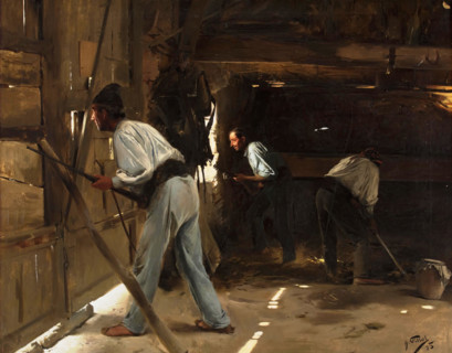 Defending the hut, 1895. Creator: Antonio Fillol Granell.