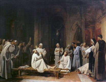 Last Moments of Friar Charles Climaque, 1862. Creator: Benito Mercade y Fabregas.