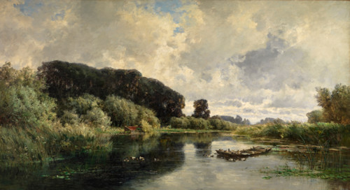 Vicinity of Friesland, (Netherlands), between 1878 and 1884. Creator: Carlos de Haes.