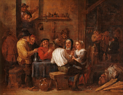 Drinkers and smokers, between 1631 and 1690. Creator: David Teniers II.