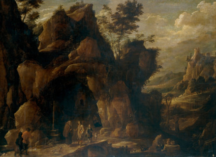 Landscape with Hermits, c1650. Creator: David Teniers II.