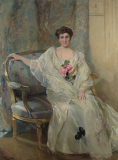 María de los Ángeles Beruete y Moret, Dowager Countess of Muguiro, 1904. Creator: Joaquin Sorolla y Bastida.
