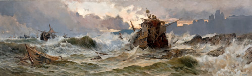 Destruction of the Spanish Armada, 1892. Creator: Jose Gartner.