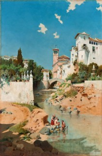 The Darro, (Memories of Granada), 1886. Creator: Jose Marin-Baldo.