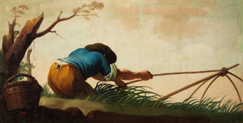A fisherman with a net, 1785. Creator: Zacarias Gonzalez Velazquez.