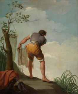 Fisherman casting nets, 1785. Creator: Zacarias Gonzalez Velazquez.