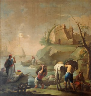 Fishermen loading their catch onto a horse, 1785. Creator: Zacarias Gonzalez Velazquez.