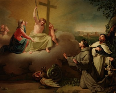 Vision of Saint Francis and Saint Dominic de Guzmán, c1787. Creator: Zacarias Gonzalez Velazquez.