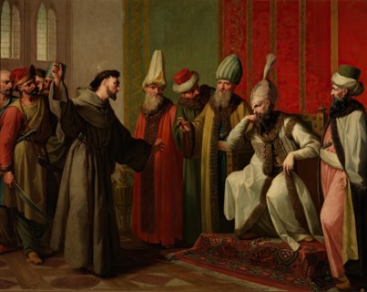 Saint Francis Before the Sultan of Egypt, al-Kamil, c1787. Creator: Zacarias Gonzalez Velazquez.