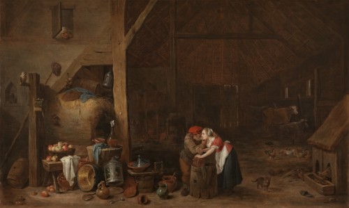 The Old Man and the Maid, c1650. Creator: David Teniers II.